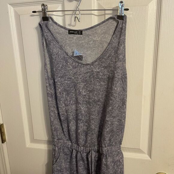 Popular Basics Jumpsuit Blue NWT Medium - Picture 1 of 7